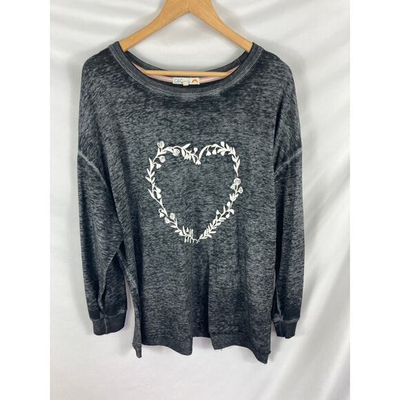 C&C California Tops - C&C California Burnout Long Sleeve Top Size 2X